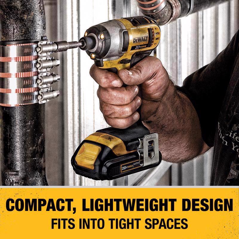 DEWALT 20V MAX Cordless Brushed 2 Tool Compact Drill and Impact Driver Kit