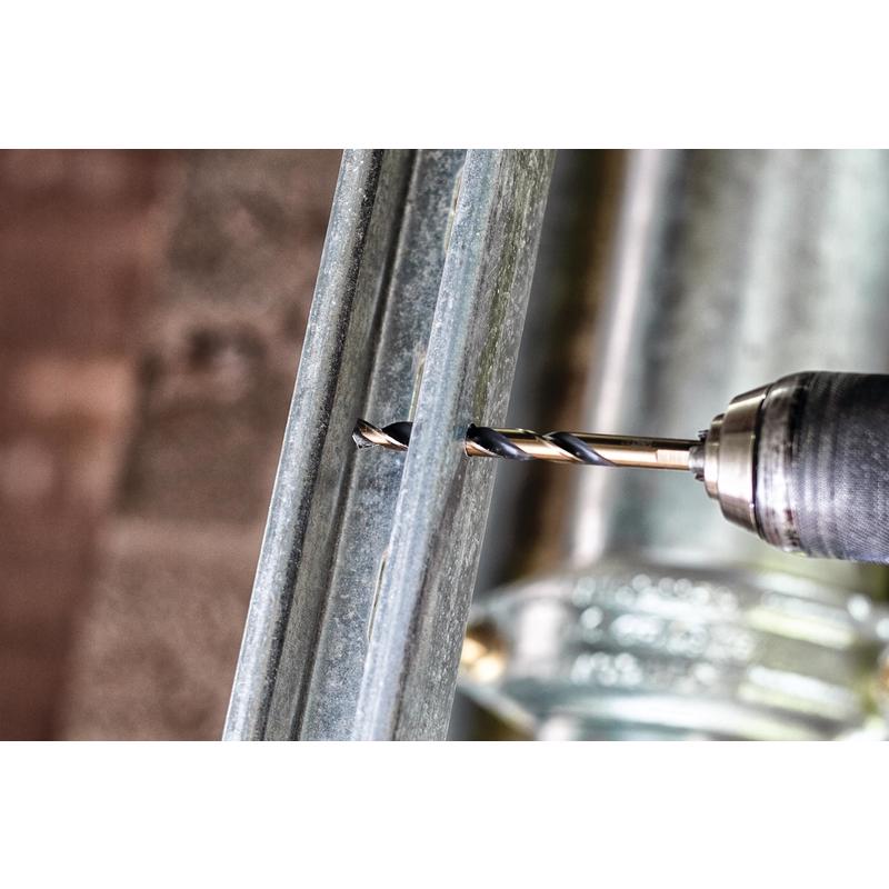 DeWalt Black & Gold 1/4 in. X 4 in. L High Speed Steel Split Point Drill Bit Round Shank 1 pc