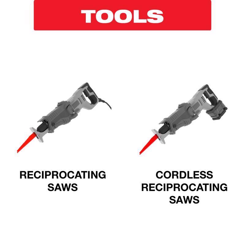 Diablo 9 in. Bi-Metal Pruning & Fast Clean Wood Reciprocating Saw Blade 5 TPI 5 pk
