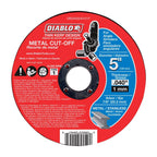 Diablo 5 in. D X 7/8 in. X 0.04 in. thick Aluminum Oxide Metal Cut-Off Disc 1 pk - Case of 10