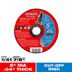 Diablo 5 in. D X 7/8 in. X 0.04 in. thick Aluminum Oxide Metal Cut-Off Disc 1 pk - Case of 10