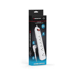 Monster Just Power It Up 4 ft. L 6 outlets Surge Protector White 1080 J