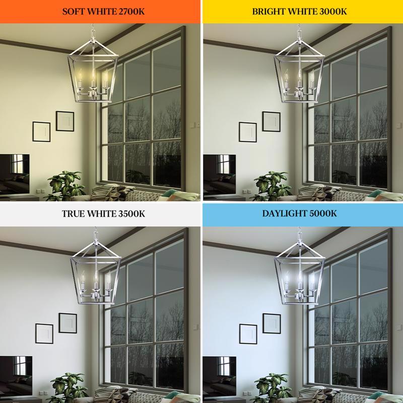 Feit White BA10 E12 (Candelabra) Filament LED Bulb Daylight 40 Watt Equivalence 4 pk