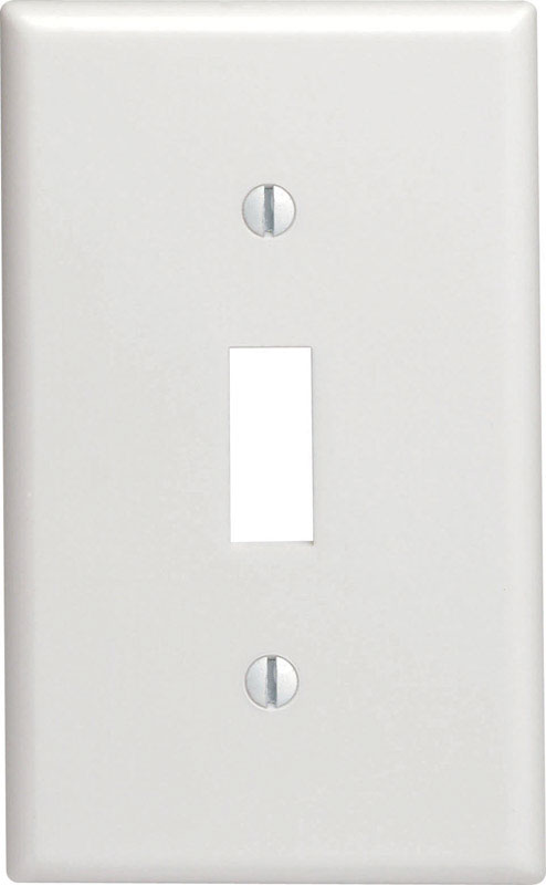 Leviton White 1 gang Nylon Toggle Wall Plate 1 pk - Case of 20