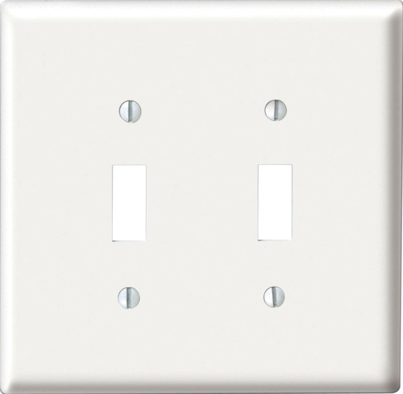 Leviton White 2 gang Nylon Toggle Wall Plate 1 pk - Case of 25