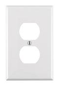 Leviton White 1 gang Nylon Duplex Wall Plate 1 pk