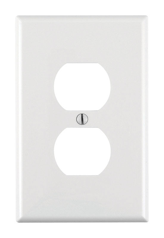 Leviton White 1 gang Nylon Duplex Wall Plate 1 pk