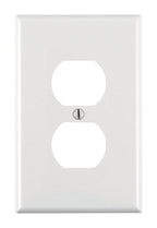 Leviton White 1 gang Nylon Duplex Wall Plate 1 pk