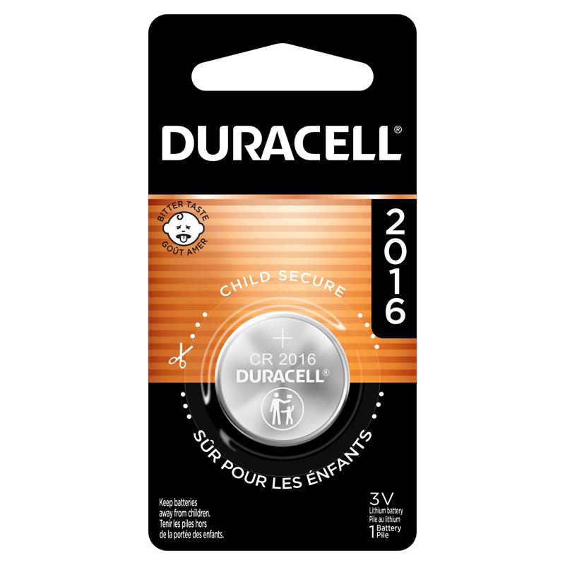 Duracell Lithium Coin 2016 3 V 75 mAh Security and Electronic Battery 1 pk - Case of 6