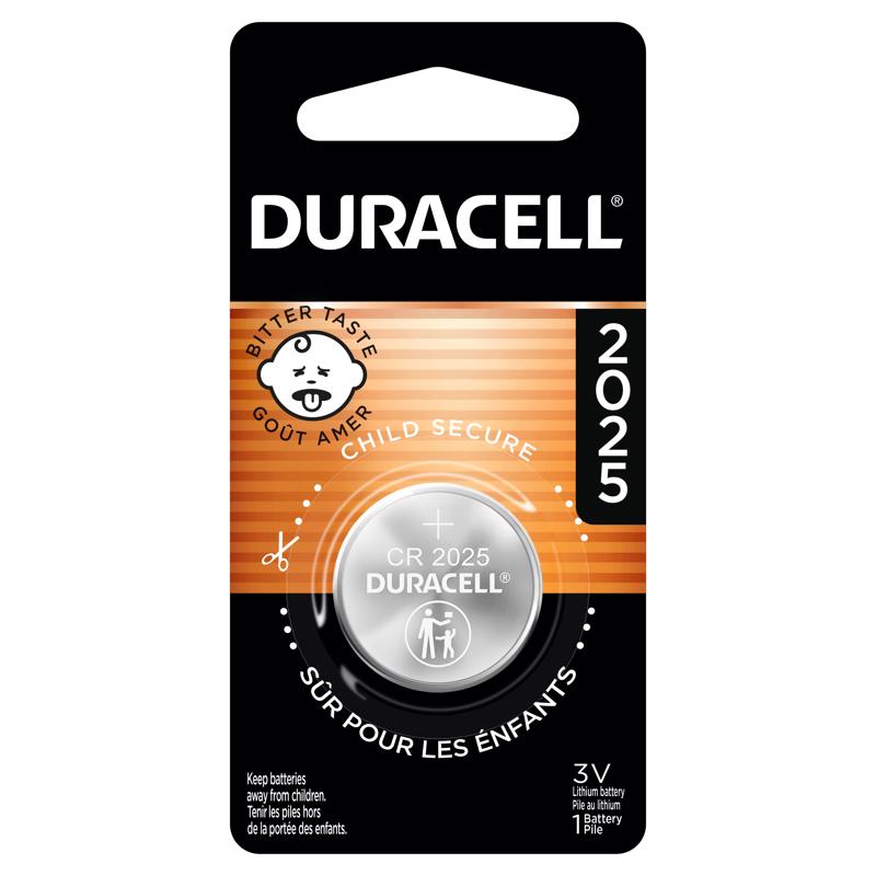 Duracell Lithium Coin 2025 3 V 165 mAh Security and Electronic Battery 1 pk - Case of 6