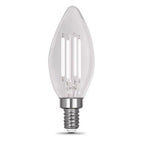Feit White B10 E12 (Candelabra) Filament LED Bulb Soft White 40 Watt Equivalence 2 pk