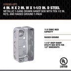 Southwire Old Work Rectangle Steel 1 gang Box Mount