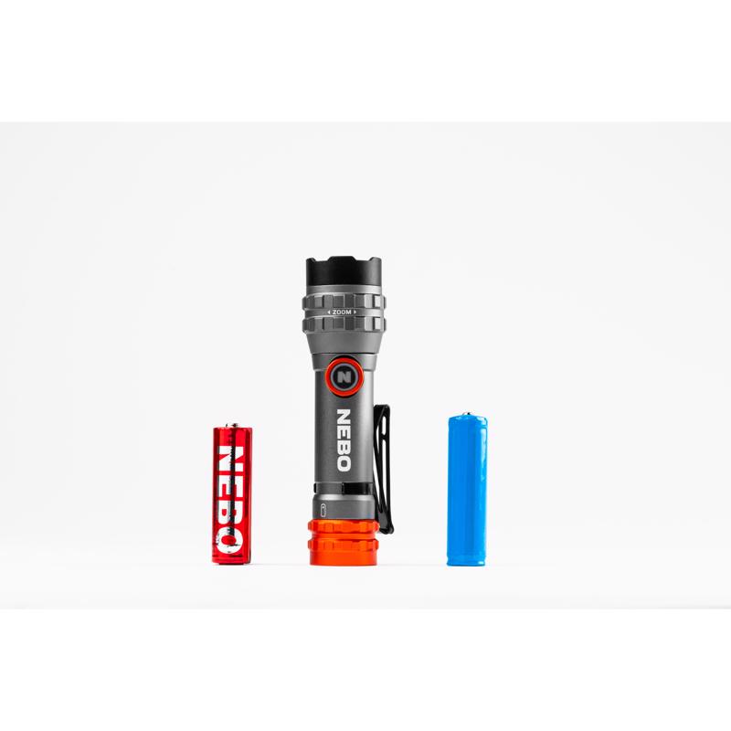 NEBO DaVinci 450 lm Black/Gray LED Rechargeable Flashlight 14500 Battery