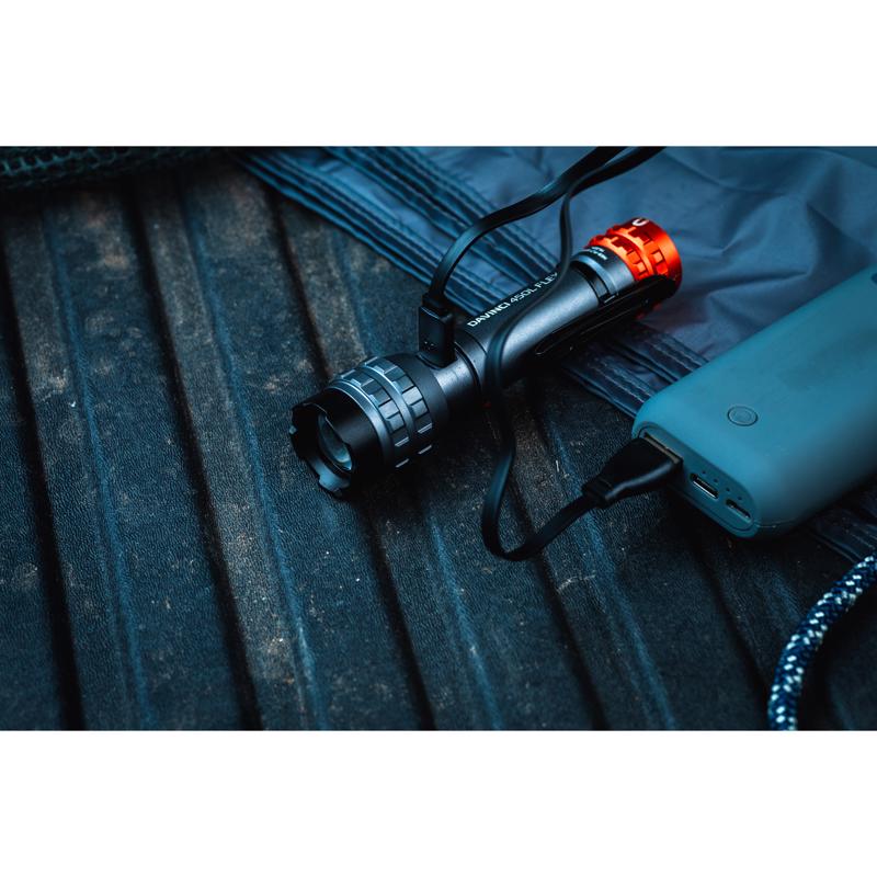 NEBO DaVinci 450 lm Black/Gray LED Rechargeable Flashlight 14500 Battery