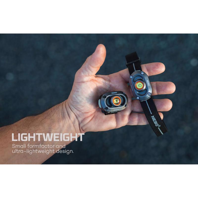 NEBO Mycro 250 lm Black/Gray LED Rechargeable Head Lamp