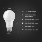 Feit A19 E26 (Medium) LED Bulb Daylight 100 Watt Equivalence 4 pk