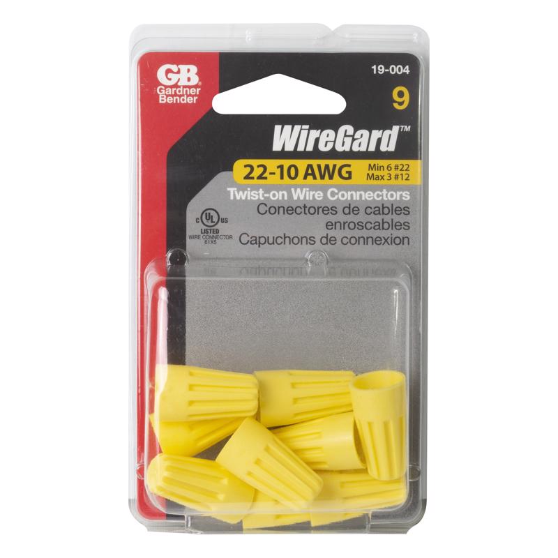 Gardner Bender WingGard 18-10 Ga. Copper Wire Wire Connector Yellow 9 pk
