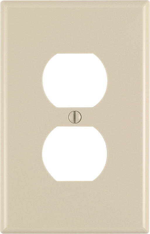 Leviton Ivory 1 gang Nylon Duplex Wall Plate 1 pk - Case of 20