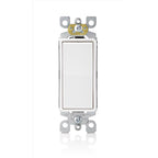 Leviton Decora 15 amps Single Pole Rocker Switch White 1 pk