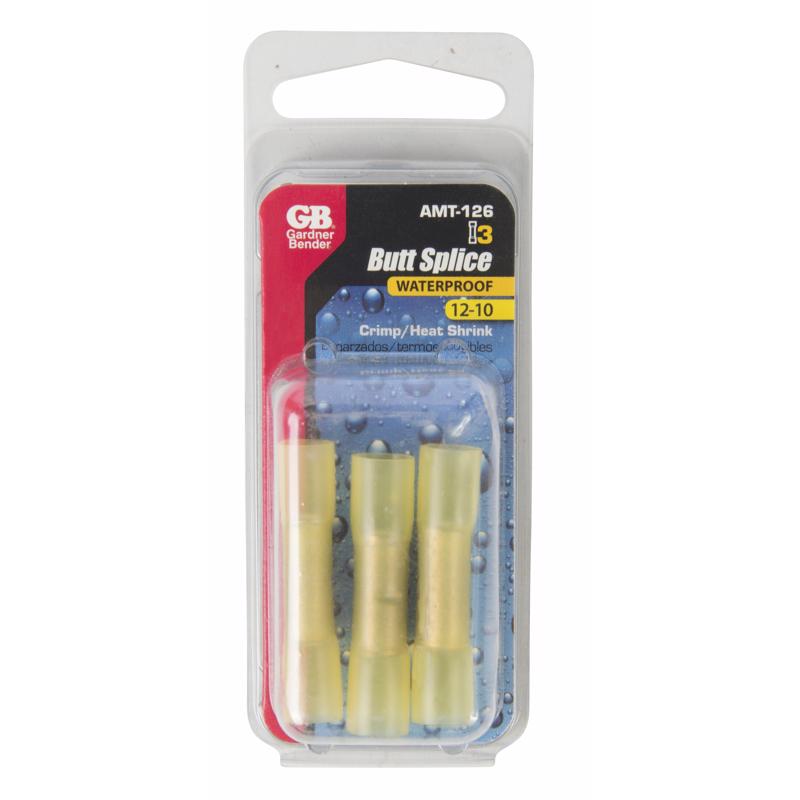 Gardner Bender Xtreme 12-10 Ga. Insulated Wire Butt Splice Yellow 3 pk