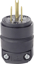 Leviton Residential Rubber Ground/Straight Blade Plug 5-15P 18-12 AWG 2 Pole 3 Wire