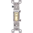Leviton 15 amps Single Pole Toggle AC Quiet Switch Ivory 1 pk - Case of 10