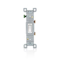 Leviton 15 amps Single Pole Toggle AC Quiet Switch White 1 pk - Case of 10