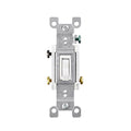Leviton 15 amps Three Pole 3-Way Toggle AC Quiet Switch White 1 pk - Case of 10