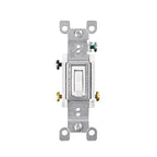 Leviton 15 amps Three Pole 3-Way Toggle AC Quiet Switch White 1 pk - Case of 10
