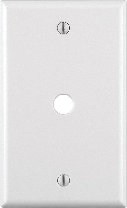 Leviton White 1 gang Thermoset Plastic Cable/Telco Wall Plate 1 pk - Case of 25