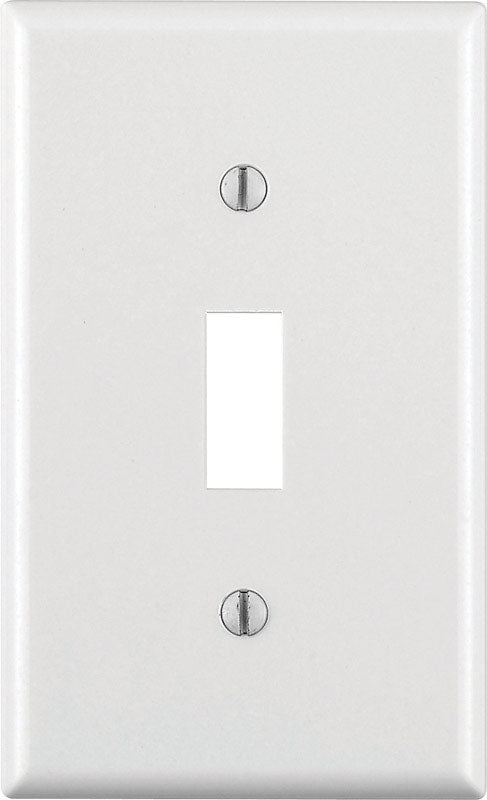 Leviton White 1 gang Thermoset Plastic Toggle Wall Plate 1 pk - Case of 20