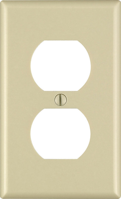 Leviton Ivory 1 gang Thermoset Plastic Duplex Wall Plate 1 pk - Case of 20