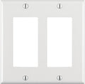 Leviton Decora White 2 gang Thermoset Plastic Decorator Wall Plate 1 pk - Case of 25
