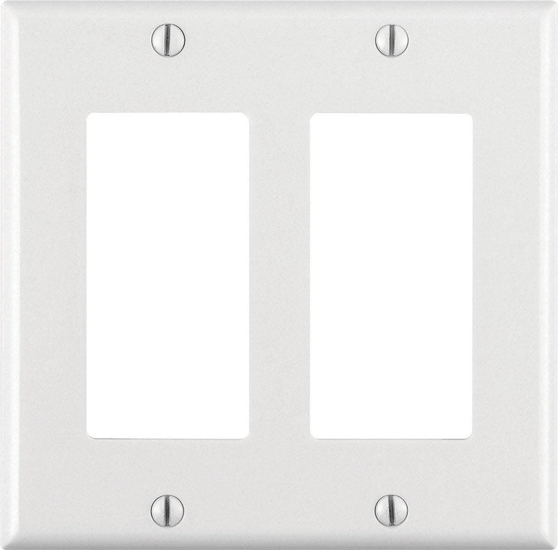 Leviton Decora White 2 gang Thermoset Plastic Decorator Wall Plate 1 pk - Case of 25