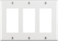 Leviton White 3 gang Thermoset Plastic Decorator Wall Plate 1 pk - Case of 10