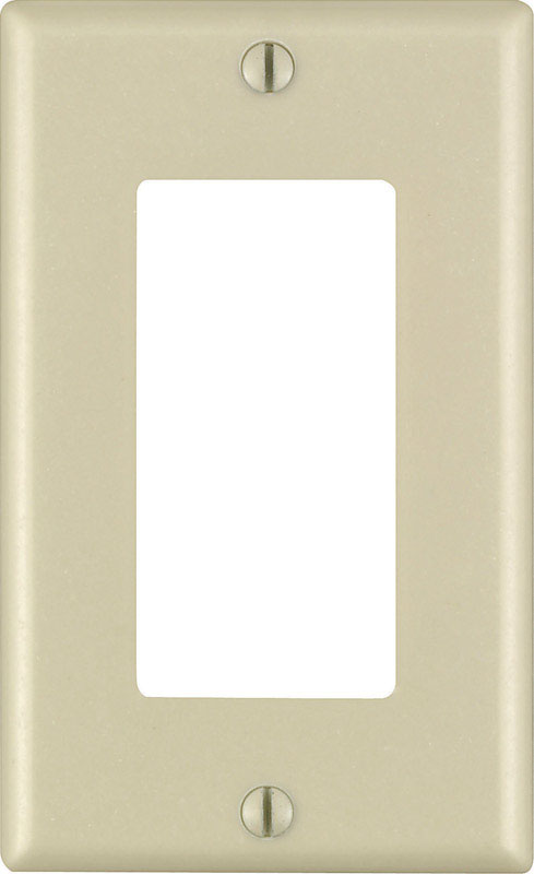 Leviton Decora Ivory 1 gang Thermoset Plastic Decorator Wall Plate 1 pk - Case of 20