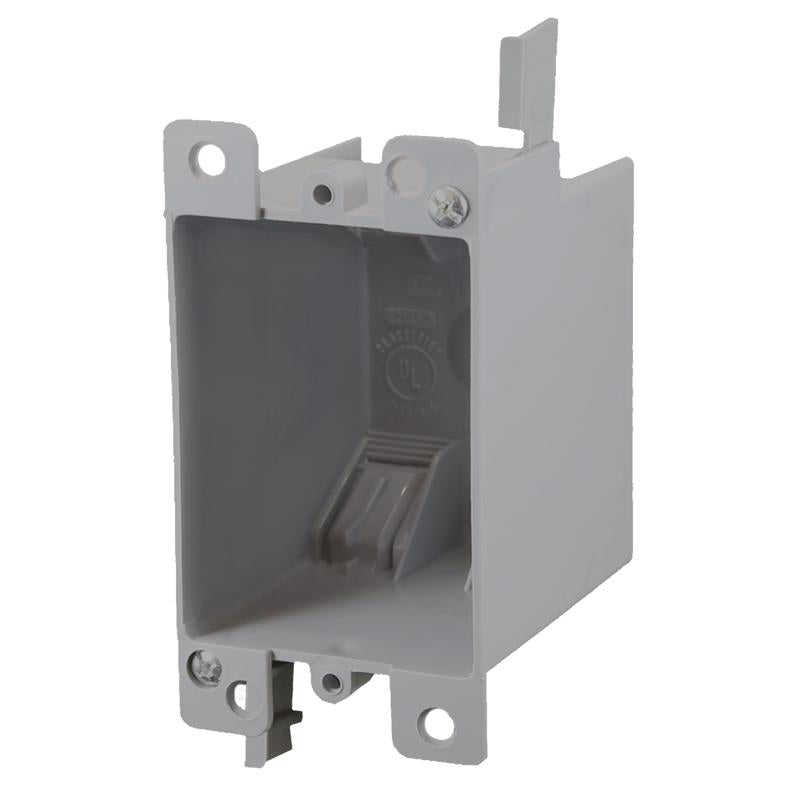 Cantex EZ Box Old Work 14 cu in Rectangle PVC 1 gang Outlet Box Gray