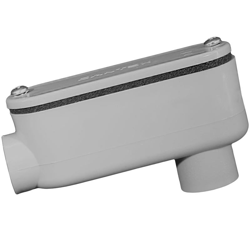 Cantex 1/2 in. D PVC Conduit Body For PVC 1 each