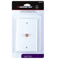 Monster Just Hook It Up White 1 gang Plastic Coaxial Wall Plate 1 pk - Case of 6