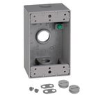 Sigma Engineered Solutions New Work 18.3 cu in Rectangle Die-Cast Metal Weatherproof Box Gray