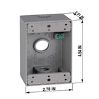 Sigma Engineered Solutions New Work 18.3 cu in Rectangle Die-Cast Metal Weatherproof Box Gray