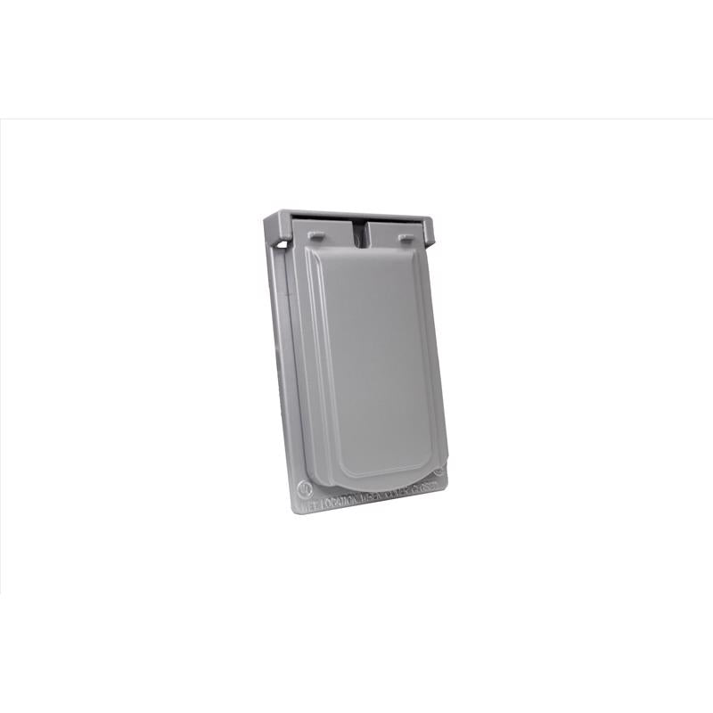 Sigma Engineered Solutions Rectangle Die-Cast Metal 1 gang 4.57 in. H X 2.83 in. W Vertical GFCI Cov