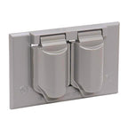 Sigma Engineered Solutions Rectangle Die-Cast Metal 1 gang 2.83 in. H X 4.57 in. W Horizontal Duplex