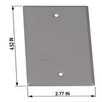 Sigma Engineered Solutions Rectangle Stamped Steel 1 gang 4.52 in. H X 2.77 in. W Flat Box Cover
