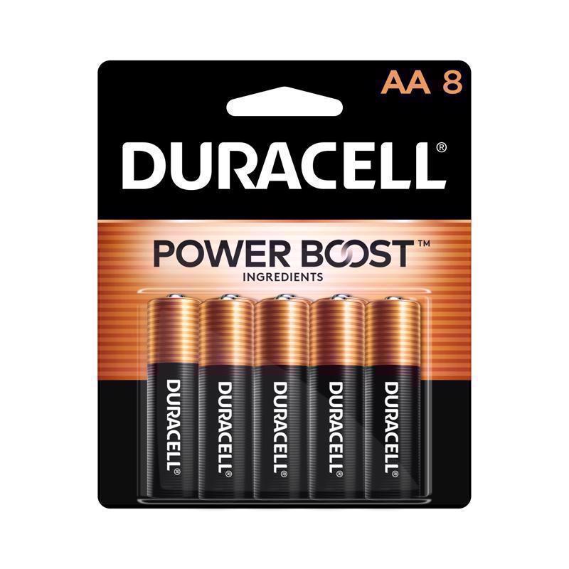 Duracell Coppertop AA Alkaline Batteries 8 pk Carded - Case of 8