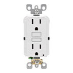 Leviton SmartlockPro 15 amps 125 V Duplex White GFCI Outlet 5-15R 1 pk