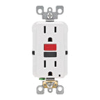 Leviton SmartlockPro 15 amps 125 V Duplex White GFCI Outlet 5-15R 1 pk