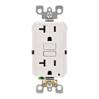 Leviton SmartlockPro 20 amps 125 V Duplex White GFCI Outlet 5-20R 1 pk