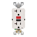 Leviton SmartlockPro 20 amps 125 V Duplex White GFCI Outlet 5-20R 1 pk