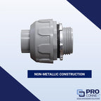 Sigma Engineered Solutions ProConnex 1/2 in. D Plastic Straight Connector For Liquid Tight 1 pk